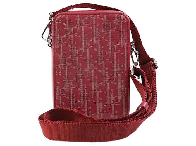 Dior Oblique Red Leather  ref.1396477