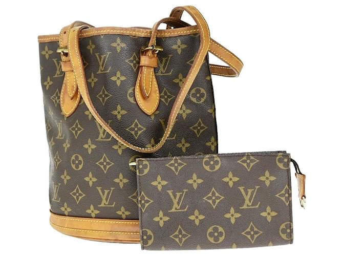 Bucket Louis Vuitton Secchio PM Marrone Tela  ref.1396506