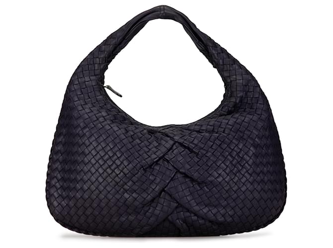 Bottega Veneta Hobo Veneta Plisado Intrecciato Pequeño Púrpura Cuero Becerro  ref.1396523