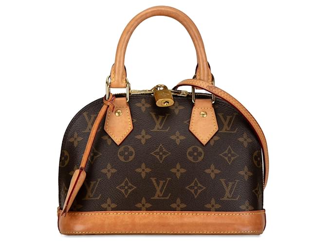 Louis Vuitton Brown Monogram Alma BB Leather Cloth  ref.1396609