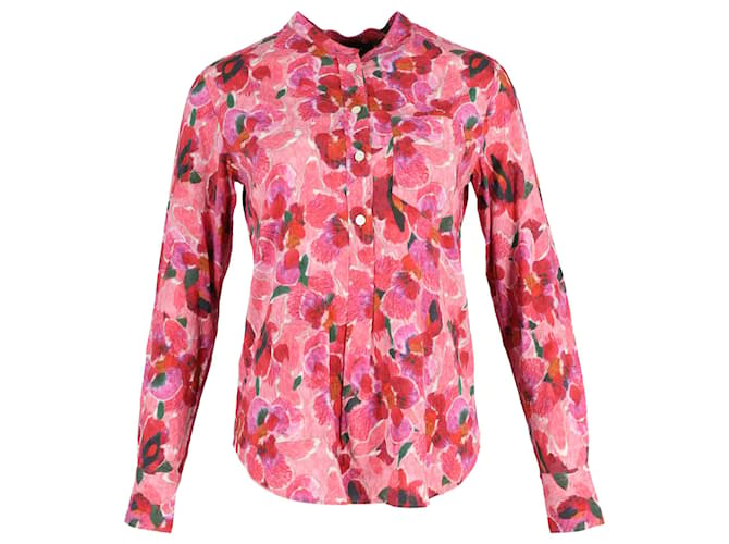 Chemise fleurie Isabel Marant en coton rose  ref.1396625