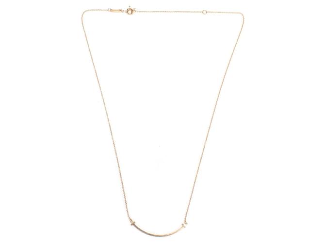 Collana con pendente Tiffany & Co T Smile Collana in metallo in condizioni eccellenti  ref.1396636