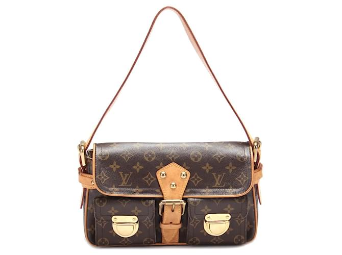 Bolsa de ombro de lona Louis Vuitton Monogram Hudson PM em bom estado  ref.1396641