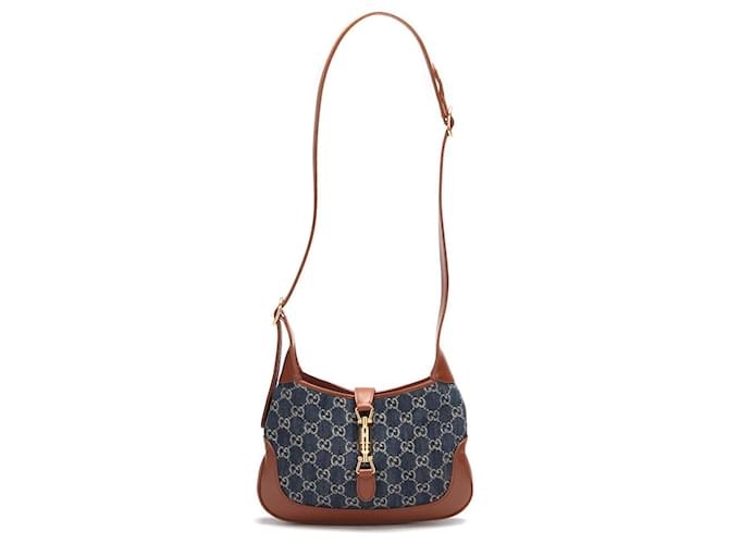 Gucci Denim 1961 Jackie Small Shoulder Bag Denim Crossbody Bag 636706 in Excellent condition  ref.1396645