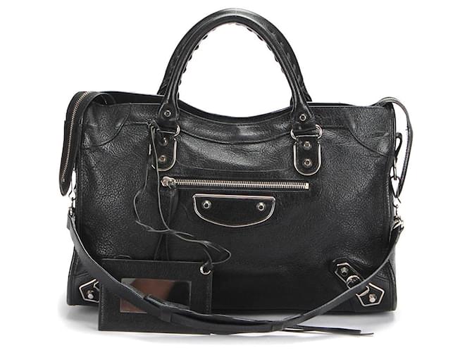 Bolsa de ombro Balenciaga Motocross Metallic Edge City Bolsa de couro em excelente estado  ref.1396649