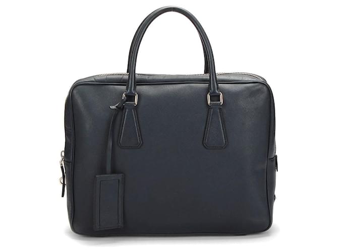 Bolsa executiva de couro Prada Saffiano em bom estado  ref.1396671