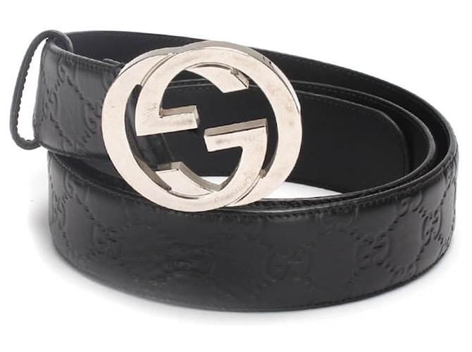 Gucci Guccissima Signature Belt Leather Belt 411924 in Good condition  ref.1396677