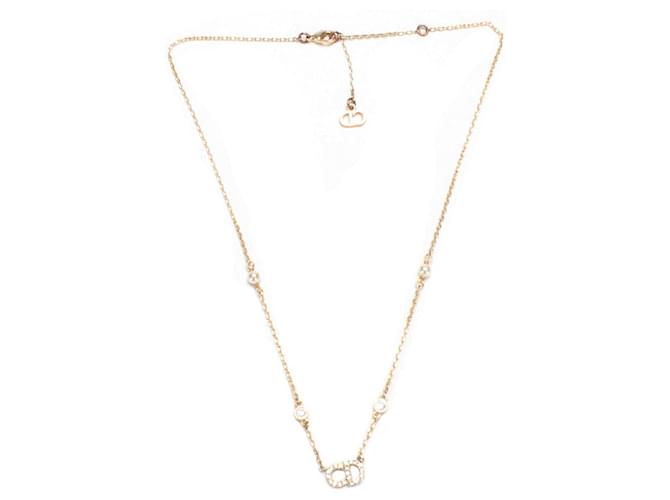 Dior Crystal CD Pendant Necklace Metal Necklace in Excellent condition  ref.1396713