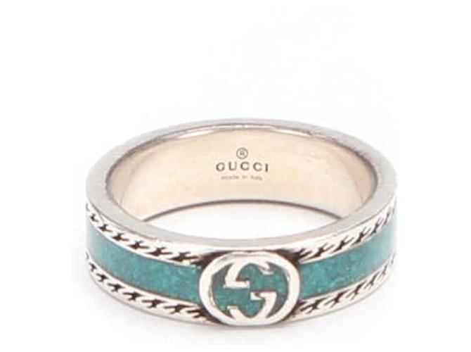 Bague en métal Gucci Interlocking G Ring en excellent état  ref.1396714