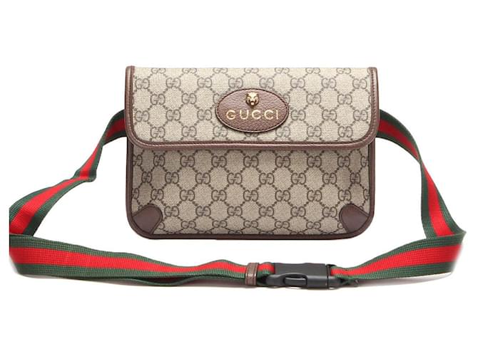 Gucci GG Supreme Belt Bag Canvas Shoulder Bag 493930 in Good condition Cloth  ref.1396727