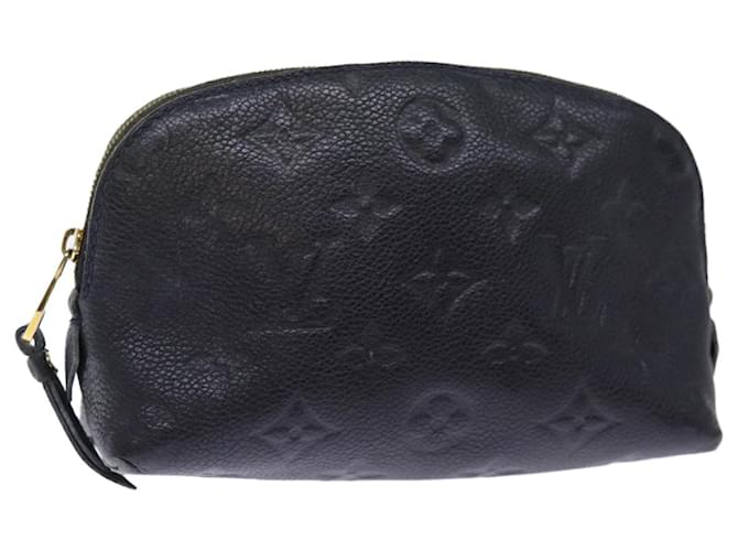 LOUIS VUITTON Empreinte Pochette Bolsa PM Cosmética Marinho M69413 Autenticação de LV 75459 Azul marinho  ref.1396763