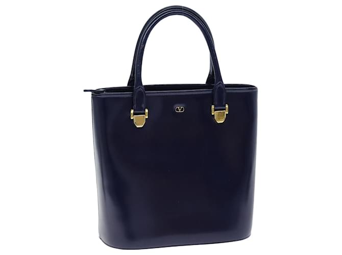 VALENTINO Hand Bag Leather Navy Auth bs14522 Navy blue  ref.1396768
