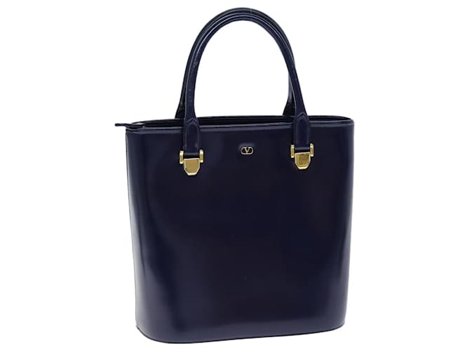 VALENTINO Sac à Main Cuir Marine Auth bs14522 Bleu Marine  ref.1396768