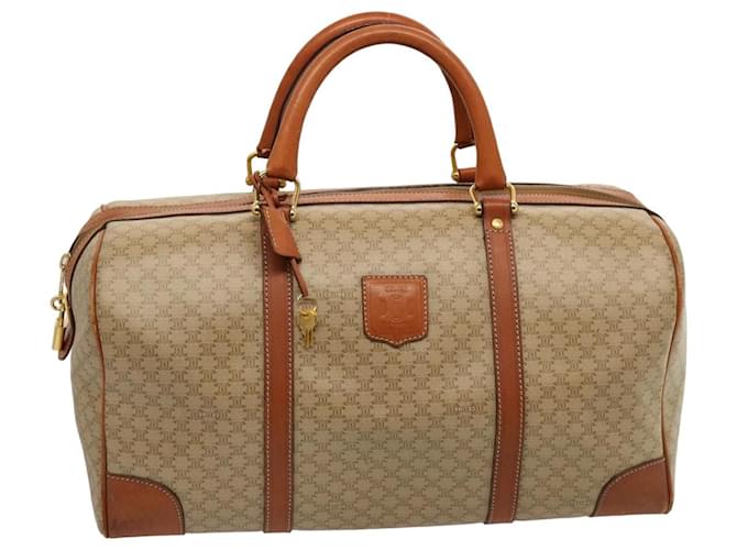 Céline CELINE Borsa Boston in tela macadam Beige Auth 75618  ref.1396779