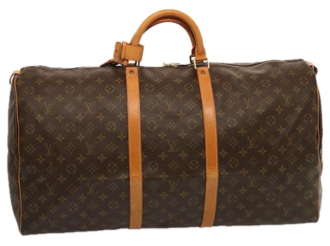 LOUIS VUITTON Monogramm Keepall 60 Boston Tasche M41422 LV Auth yk12125 Leinwand  ref.1396785