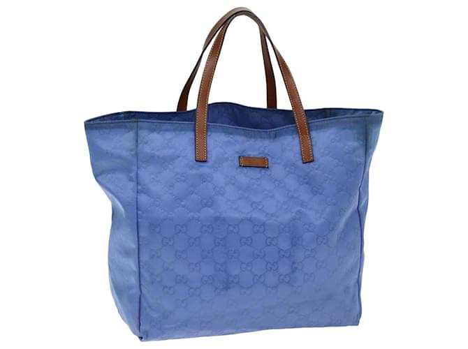 Sac cabas en toile GUCCI GG Bleu 282439 Auth 75595  ref.1396823