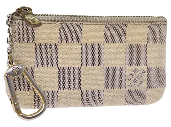 LOUIS VUITTON Damier Azur Pochette Cles Geldbörse N62659 LV Auth 75680  ref.1396837