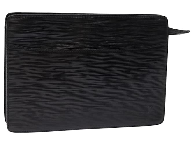 LOUIS VUITTON Epi Pochette Homme Clutch Bag Black Noir M52522 LV Auth th4900 Leather  ref.1396841