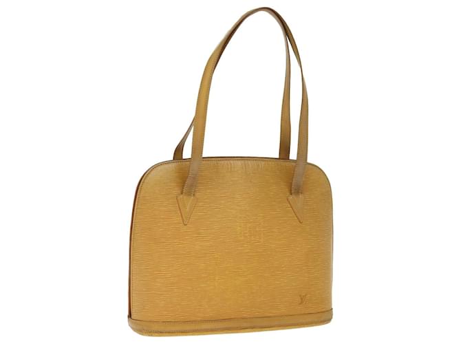 Bolsa de ombro LOUIS VUITTON Epi Lussac Amarelo M52289 Autenticação de LV 75271 Couro  ref.1396846