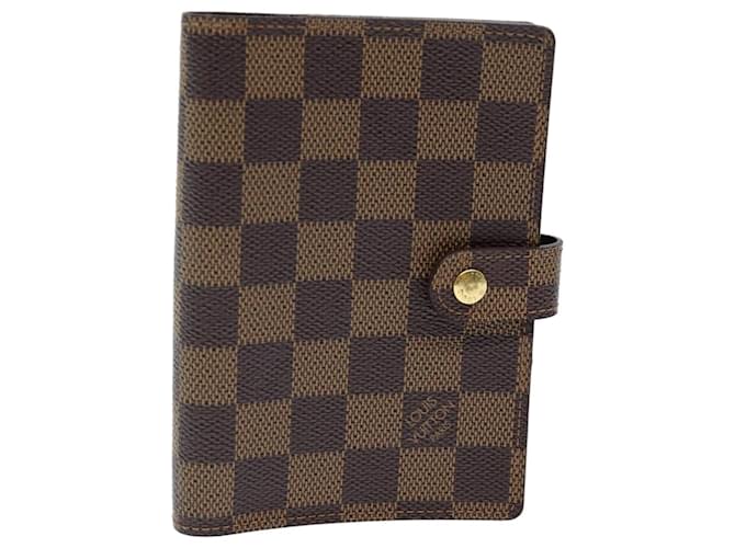 LOUIS VUITTON Damier Ebene Agenda PM Day Planner Capa R20700 Autenticação de LV bs14380  ref.1396853