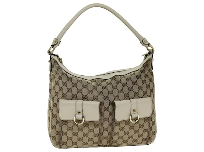 Sac à bandoulière en toile GUCCI GG Beige 153025 Auth 75622  ref.1396856