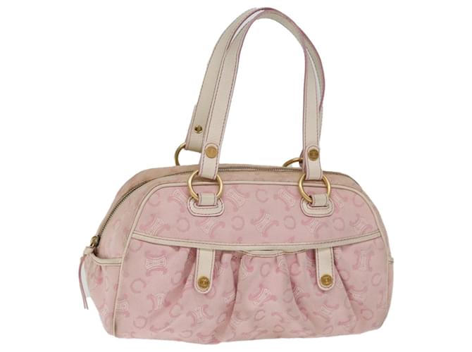 Céline CELINE Macadam Canvas Hand Bag Pink Auth 75323  ref.1396858