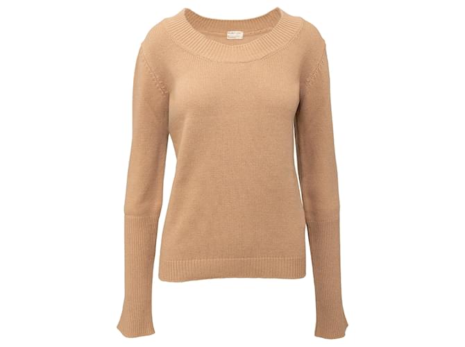 Helmut Lang Knitted Sweater Beige Wool  ref.1397044