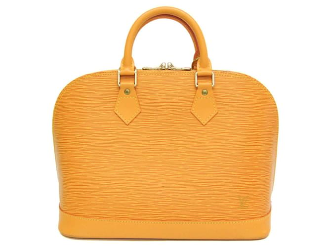 Louis Vuitton Alma Yellow Leather  ref.1397115