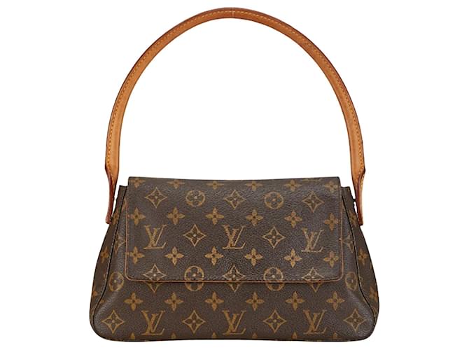 Louis Vuitton Mini looping Brown Cloth  ref.1397174