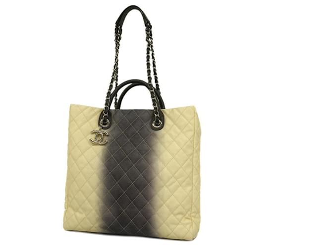 Chanel Beige Leder  ref.1397189