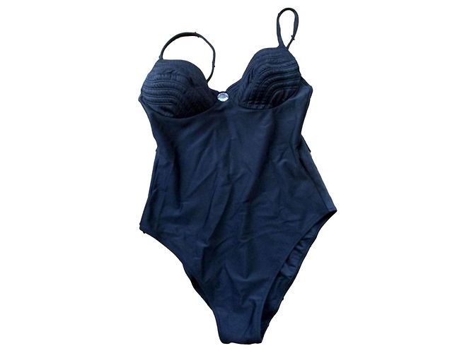 Christian Dior Einteiliger Badeanzug, Größe 4. Schwarz