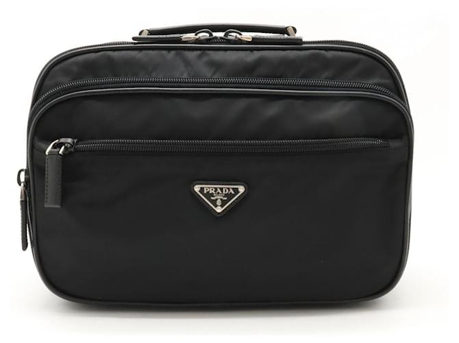 Prada Tessuto Black Leather  ref.1397348