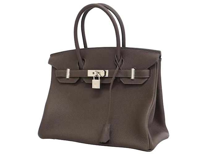 Hermès Birkin 35 Marrom Couro  ref.1397358