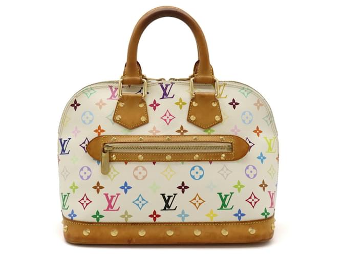 Louis Vuitton Alma Branco Lona  ref.1397386