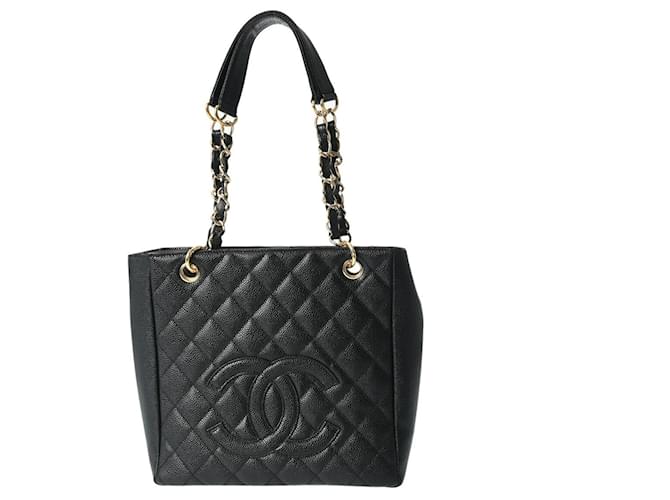 Classique Chanel Grand shopping Cuir Noir  ref.1397428