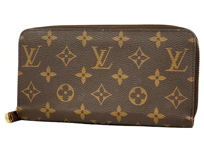 Zippy Louis Vuitton Portefeuille flink Braun Leinwand  ref.1397439