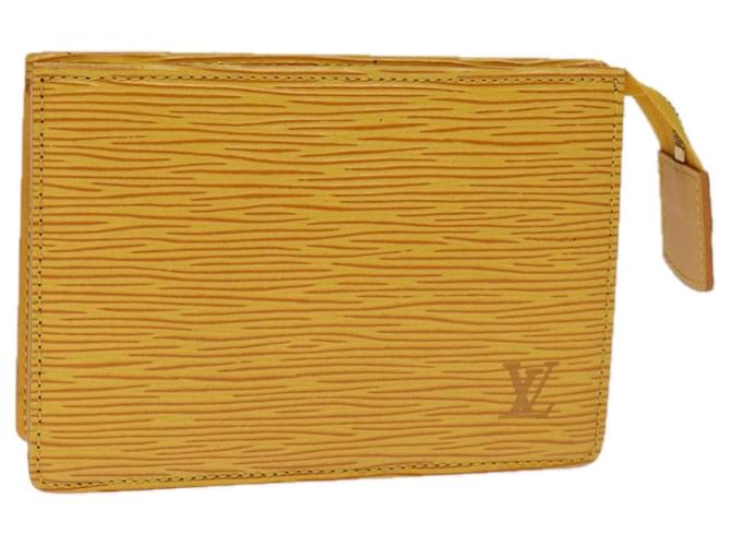 Louis Vuitton Pochette voyage Yellow Leather  ref.1397471
