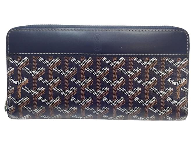 Goyard Matignon Azul marinho Couro  ref.1397478