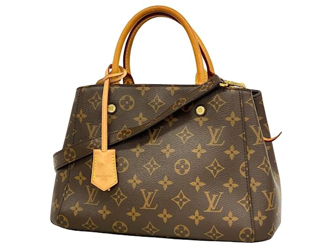 Louis Vuitton Montaigne Castaño Lienzo  ref.1397491