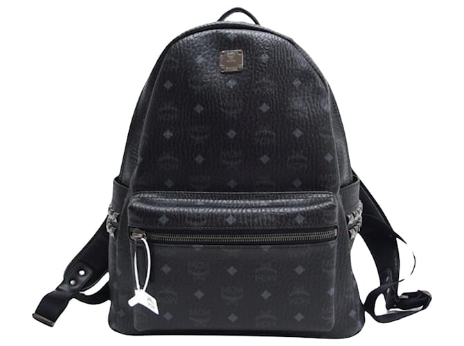 MCM Visetos Black Leather  ref.1397523