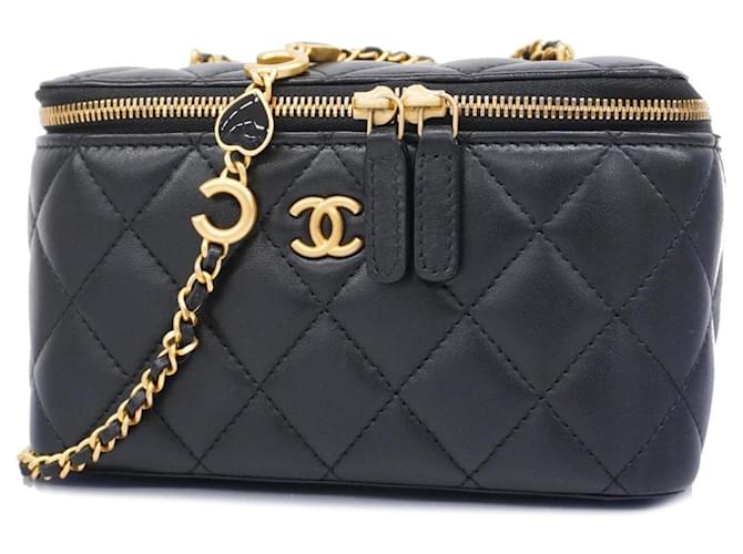 Chanel Vanity Black Leather  ref.1397530