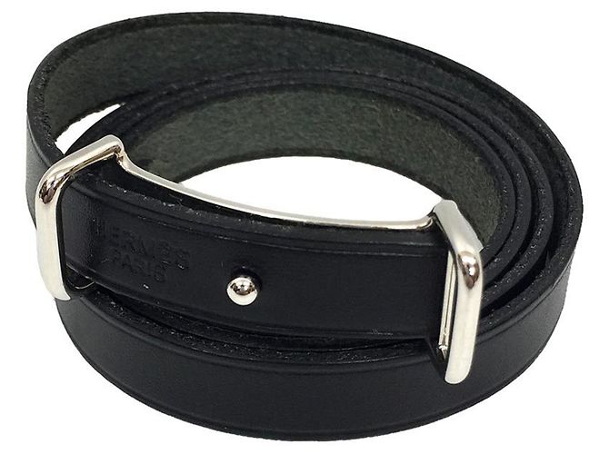 Tour foderato di Hermès Drag Nero Pelle