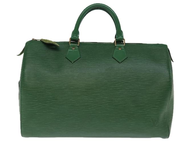 Louis Vuitton Speedy 35 Verde Pelle  ref.1397553