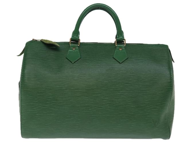 Louis Vuitton Speedy 35 Green Leather  ref.1397553