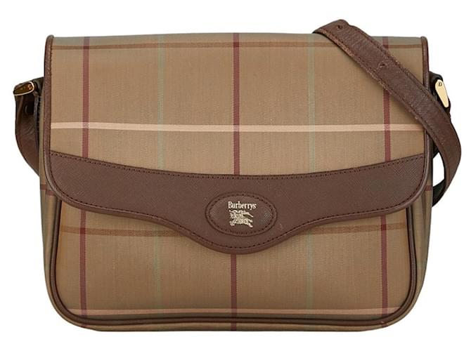 Link de cheque Burberry Marrom Lona  ref.1397575