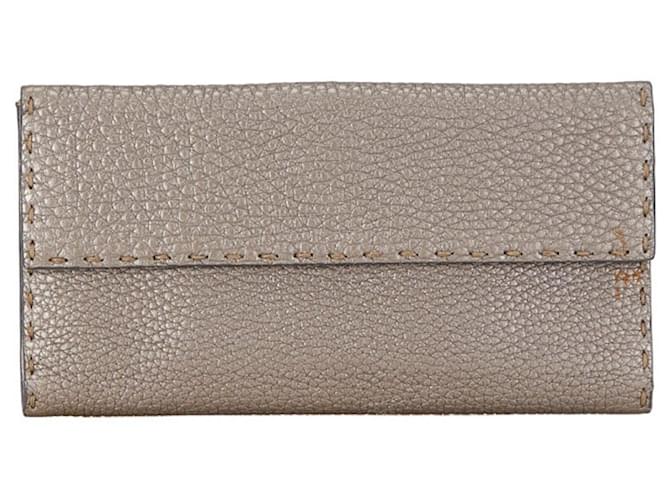 Fendi Selleria Grey Leather  ref.1397609