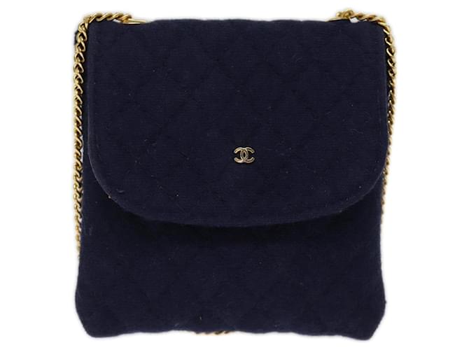 Classique Chanel COCO Mark Toile Bleu Marine  ref.1397627