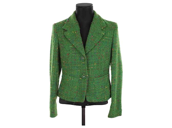 Versace Wool jacket Green  ref.1397636