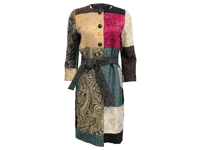 Autre Marque Dolce & Gabbana Brocade Patchwork Coat Multiple colors Cotton  ref.1397692