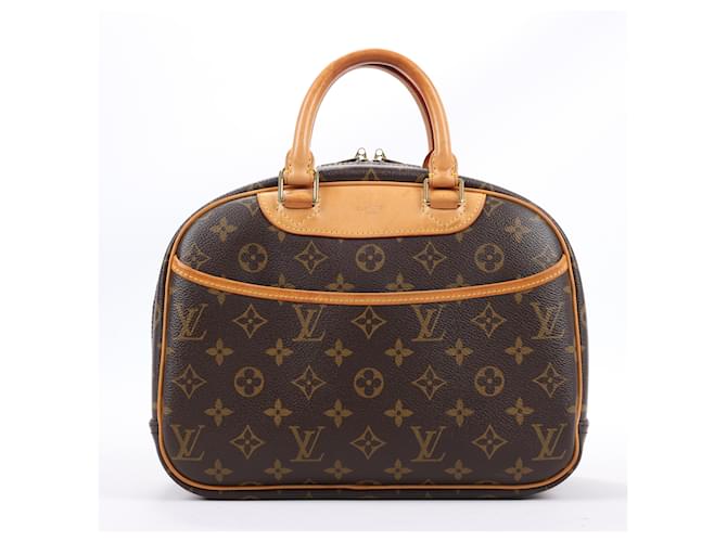 Louis Vuitton Monogram Trouville Handbag M42228 Brown Leather  ref.1397703